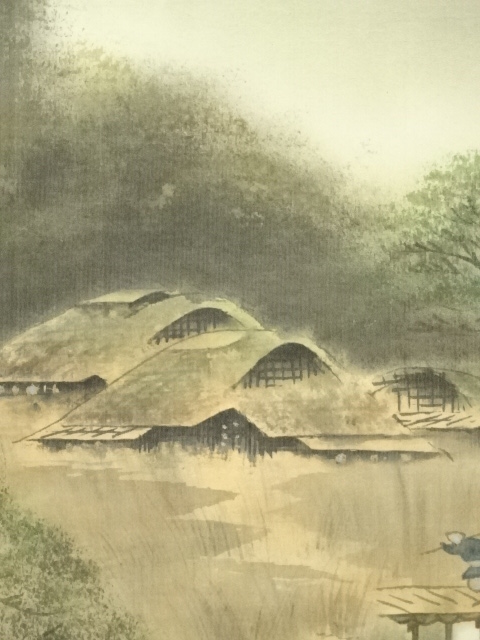 道具 ] - 道具 岳人筆 彩色山水 肉筆絹本掛軸 | ネットショップ圭